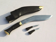 Load image into Gallery viewer, Hand Forged Nepalese military kukri, Gurkha Issue Kukri Fighting &amp; Survival knife-Service no-1 (10.5 inch Blade)