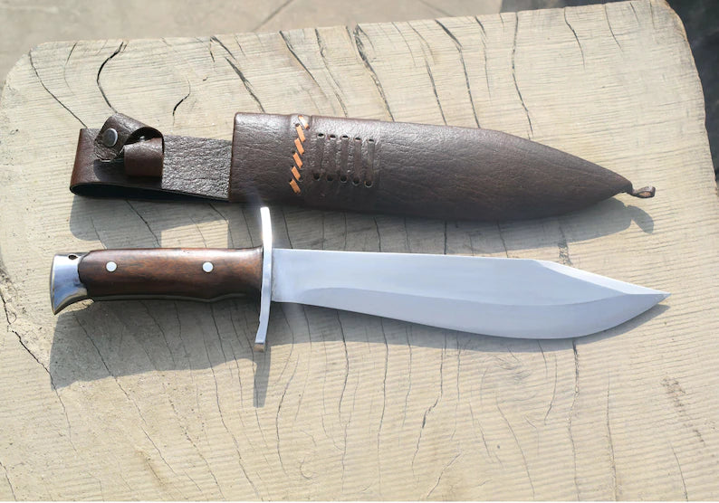 Handmade Bushcraft Set, Big Bowie Chopper knife (10 and 5 Inch