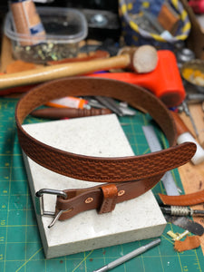 Single Layer belt: Basket Weaved