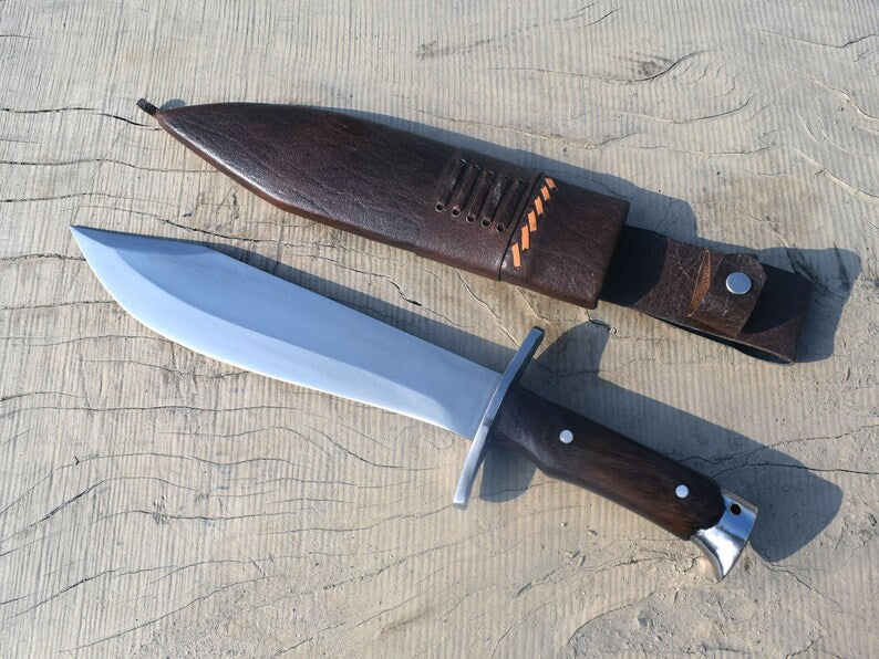 Handmade Bushcraft Set, Big Bowie Chopper knife (10 and 5 Inch