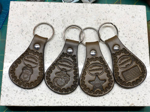 Marines Keychain (Bridal Leather)