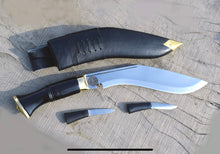 Load image into Gallery viewer, Handmade Nepalese Gurkha Issue Kukri Fighting &amp; Survival knife (10 inch Blade)